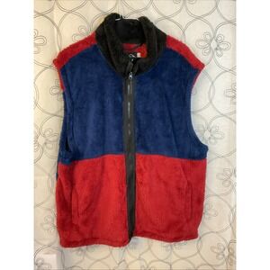 NWT Original Use Men's Fleece Vest Full Zip Lightweight Jacket Blue/Red Size XXL